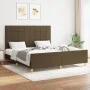 Bed frame with brown fabric headboard 160x200 cm by , Beds and slatted bases - Ref: Foro24-3125068, Price: 230,46 €, Discount: %