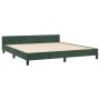Dunkelgrüner Samtbettrahmen mit Kopfteil 180x200 cm von , Betten und Lattenroste - Ref: Foro24-3125894, Preis: 277,27 €, Raba...