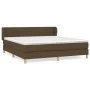 Box spring bed with dark brown fabric mattress 180x200 cm by , Beds and slatted bases - Ref: Foro24-3126984, Price: 535,46 €,...