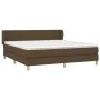 Box spring bed with dark brown fabric mattress 180x200 cm by , Beds and slatted bases - Ref: Foro24-3126984, Price: 535,46 €,...