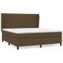 Box spring bed with dark brown fabric mattress 160x200 cm by , Beds and slatted bases - Ref: Foro24-3128136, Price: 541,60 €,...