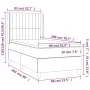 Box spring bed with dark brown fabric mattress 80x200 cm by , Beds and slatted bases - Ref: Foro24-3132108, Price: 329,62 €, ...