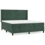 Box spring bed with dark green velvet mattress 160x200 cm by , Beds and slatted bases - Ref: Foro24-3132810, Price: 591,56 €,...
