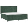 Box spring bed with dark green velvet mattress 160x200 cm by , Beds and slatted bases - Ref: Foro24-3132810, Price: 610,51 €,...