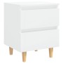 Nightstands 2 pcs glossy white wood legs 40x35x50 cm by vidaXL, Nightstands - Ref: Foro24-805864, Price: 82,07 €, Discount: %