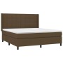 Boxspringbettmatratze LED-Leuchten dunkelbrauner Stoff 160x200cm von , Betten und Lattenroste - Ref: Foro24-3138328, Preis: 5...