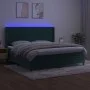 Box spring bed with mattress and LED dark green velvet 200x200cm by , Beds and slatted bases - Ref: Foro24-3139706, Price: 71...