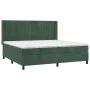 Box spring bed with mattress and LED dark green velvet 200x200cm by , Beds and slatted bases - Ref: Foro24-3139706, Price: 71...