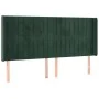 Box spring bed with mattress and LED dark green velvet 200x200cm by , Beds and slatted bases - Ref: Foro24-3139706, Price: 71...