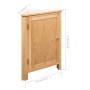 Solid oak wood corner cabinet 59x45x80 cm by vidaXL, Lockers and storage cabinets - Ref: Foro24-247040, Price: 211,60 €, Disc...