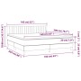 Box spring bed with dark brown fabric mattress 160x200 cm by , Beds and slatted bases - Ref: Foro24-3140228, Price: 494,93 €,...