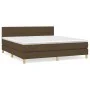 Boxspringbett mit dunkelbrauner Stoffmatratze 160x200 cm von , Betten und Lattenroste - Ref: Foro24-3140628, Preis: 468,19 €,...