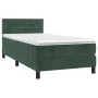 Box spring bed with dark green velvet mattress 100x200 cm by , Beds and slatted bases - Ref: Foro24-3141290, Price: 328,66 €,...
