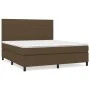 Box spring bed with dark brown fabric mattress 160x200 cm by , Beds and slatted bases - Ref: Foro24-3141788, Price: 550,50 €,...