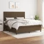 Cama box spring con colchón tela marrón oscuro 180x200 cm de , Camas y somieres - Ref: Foro24-3141956, Precio: 586,18 €, Desc...