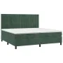 Cama box spring con colchón terciopelo verde oscuro 200x200 cm de , Camas y somieres - Ref: Foro24-3143166, Precio: 700,94 €,...