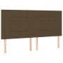 Headboard with LED lights dark brown fabric 160x5x118/128 cm by , Headboards and footboards - Ref: Foro24-3122433, Price: 121...