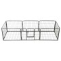 Hundegehege 8 Stahlplatten 60x80 cm schwarz von vidaXL, Hundehütten und Zäune - Ref: Foro24-170572, Preis: 147,55 €, Rabatt: %