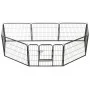 Hundegehege 8 Stahlplatten 60x80 cm schwarz von vidaXL, Hundehütten und Zäune - Ref: Foro24-170572, Preis: 139,17 €, Rabatt: %
