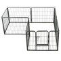 Hundegehege 8 Stahlplatten 60x80 cm schwarz von vidaXL, Hundehütten und Zäune - Ref: Foro24-170572, Preis: 147,55 €, Rabatt: %