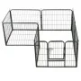 Hundegehege 8 Stahlplatten 60x80 cm schwarz von vidaXL, Hundehütten und Zäune - Ref: Foro24-170572, Preis: 139,17 €, Rabatt: %