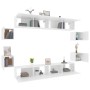 Set de muebles para TV 8 piezas madera contrachapada blanco en Muebles TV | Comprar online en Foro24