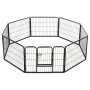 Hundegehege 8 Stahlplatten 60x80 cm schwarz von vidaXL, Hundehütten und Zäune - Ref: Foro24-170572, Preis: 147,55 €, Rabatt: %