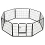 Hundegehege 8 Stahlplatten 60x80 cm schwarz von vidaXL, Hundehütten und Zäune - Ref: Foro24-170572, Preis: 139,17 €, Rabatt: %