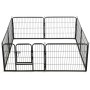 Hundegehege 8 Stahlplatten 60x80 cm schwarz von vidaXL, Hundehütten und Zäune - Ref: Foro24-170572, Preis: 147,55 €, Rabatt: %