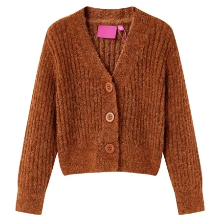 Cárdigan de punto infantil color coñac 104 de , Camisetas para niños - Ref: Foro24-14948, Precio: 13,36 €, Descuento: %