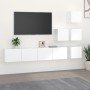 Mueble de pared para TV madera contrachapada blanco en Muebles TV | Comprar online en Foro24