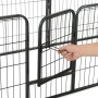 Hundegehege 8 Stahlplatten 60x80 cm schwarz von vidaXL, Hundehütten und Zäune - Ref: Foro24-170572, Preis: 147,55 €, Rabatt: %