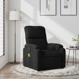 Black Microfiber Fabric Massage Recliner by , Armchairs - Ref: Foro24-373459, Price: 216,17 €, Discount: %