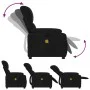 Sillón reclinable de masaje tela de microfibra negro de , Sillones - Ref: Foro24-373459, Precio: 218,55 €, Descuento: %