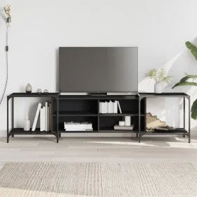 Schwarzer TV-Schrank aus Holzwerkstoff, 203 x 37 x 50 cm von , TV-Möbel - Ref: Foro24-837607, Preis: 83,62 €, Rabatt: %