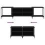Schwarzer TV-Schrank aus Holzwerkstoff, 203 x 37 x 50 cm von , TV-Möbel - Ref: Foro24-837607, Preis: 83,62 €, Rabatt: %