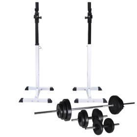 Weight rack with dumbbells and dumbbells 30.5 kg by vidaXL, Weight lifting machines - Ref: Foro24-275353, Price: 193,13 €, Di...