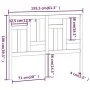 Bettkopfteil aus massivem weißem Kiefernholz, 155,5 x 4 x 100 cm von , Kopf- und Fußteile - Ref: Foro24-818976, Preis: 60,38 ...