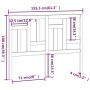 Bettkopfteil aus massivem weißem Kiefernholz, 155,5 x 4 x 100 cm von , Kopf- und Fußteile - Ref: Foro24-818976, Preis: 61,30 ...