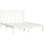 White solid wood bed frame King Size 150x200 cm by , Beds and slatted bases - Ref: Foro24-3105256, Price: 144,63 €, Discount: %