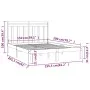 White solid wood bed frame King Size 150x200 cm by , Beds and slatted bases - Ref: Foro24-3105256, Price: 144,63 €, Discount: %