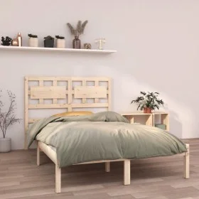 Solid wood double bed frame 135x190 cm by , Beds and slatted bases - Ref: Foro24-3105640, Price: 136,80 €, Discount: %