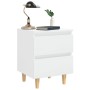 Nachttische 2 Stück glänzend weiße Holzbeine 40x35x50 cm von vidaXL, Nachttische - Ref: Foro24-805864, Preis: 82,07 €, Rabatt: %