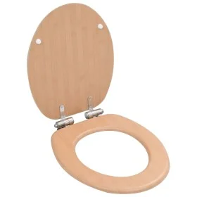 Toilet seat with soft close lid, made of bamboo design MDF. by vidaXL, Toilet and bidet seats - Ref: Foro24-143926, Price: 49...