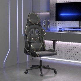 Silla gaming cuero sintético negro y camuflaje en Sillas gaming | Comprar online en Foro24