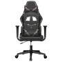 Silla gaming cuero sintético negro y camuflaje en Sillas gaming | Comprar online en Foro24