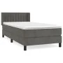 Box spring bed with dark gray velvet mattress 80x200 cm by , Beds and slatted bases - Ref: Foro24-3131046, Price: 298,64 €, D...