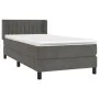 Box spring bed with dark gray velvet mattress 80x200 cm by , Beds and slatted bases - Ref: Foro24-3131046, Price: 298,64 €, D...