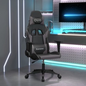 Silla gaming cuero sintético negro y gris en Sillas gaming | Comprar online en Foro24