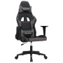 Silla gaming cuero sintético negro y gris en Sillas gaming | Comprar online en Foro24